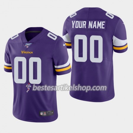 Herren Minnesota Vikings Trikot Nike Lila I 100th - Personalisiert